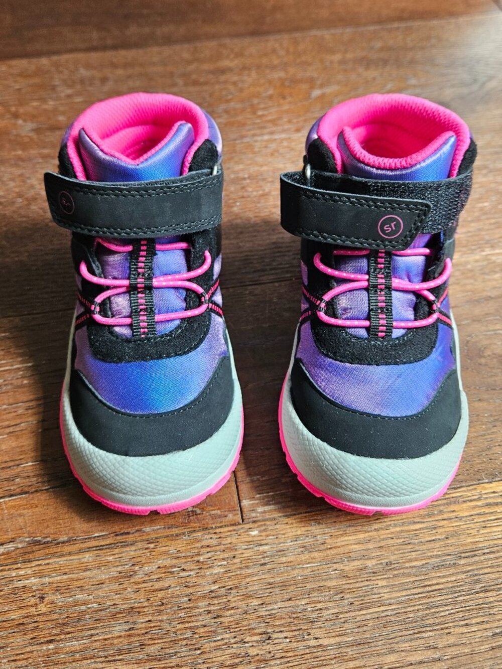 Stride Rite 360 Kamari Boot Black/Purple/Pink - Toddler Size 9 NEW